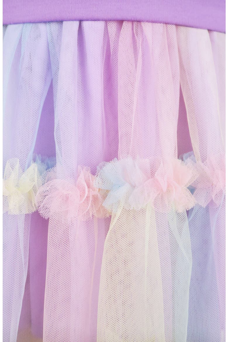 Kids' Novelty Patch Tutu Dress, Alternate, color, ORCHID MULTI