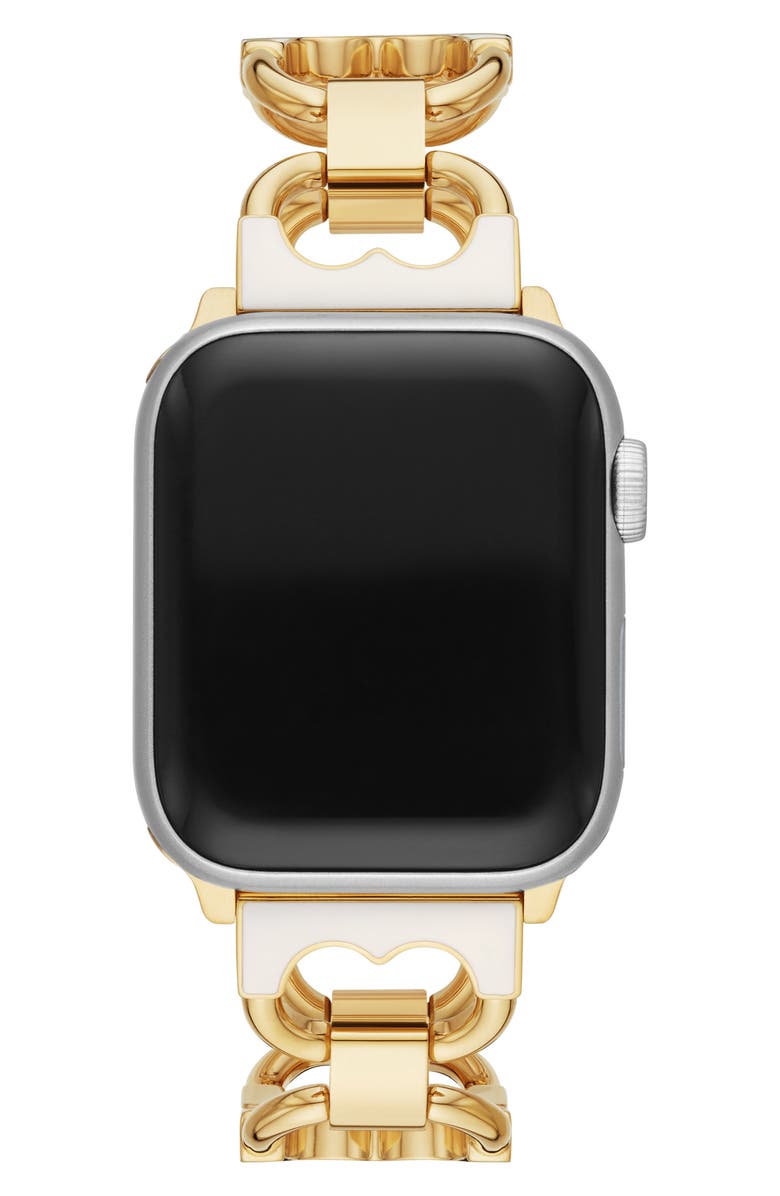 Tory Burch Double-T Link Apple Watch<sup>®</sup> Bracelet, Alternate, color, 