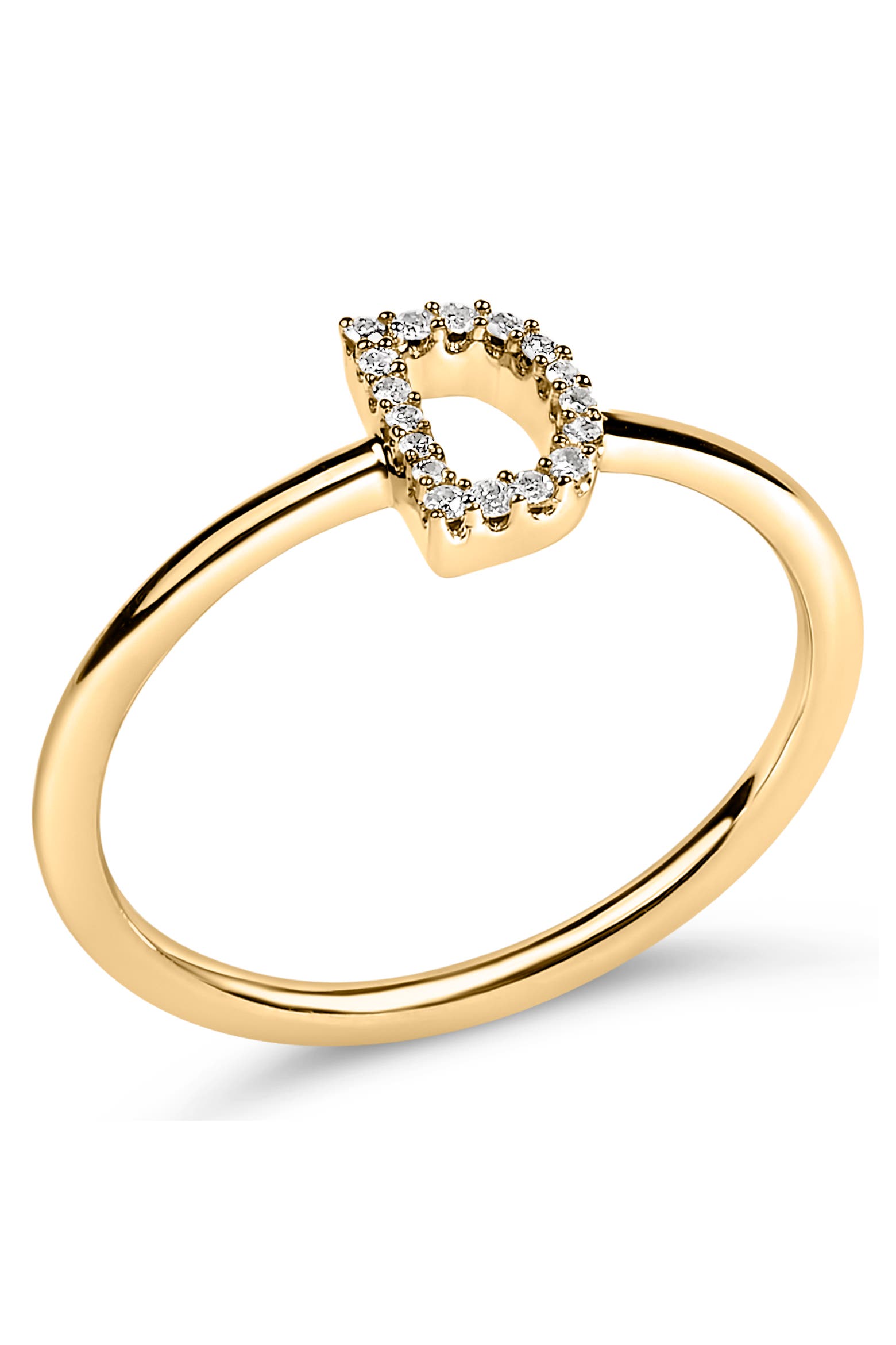 Create A Diamond Code Haus of Brilliance 10K Gold Yellow Diamond Accent Initial