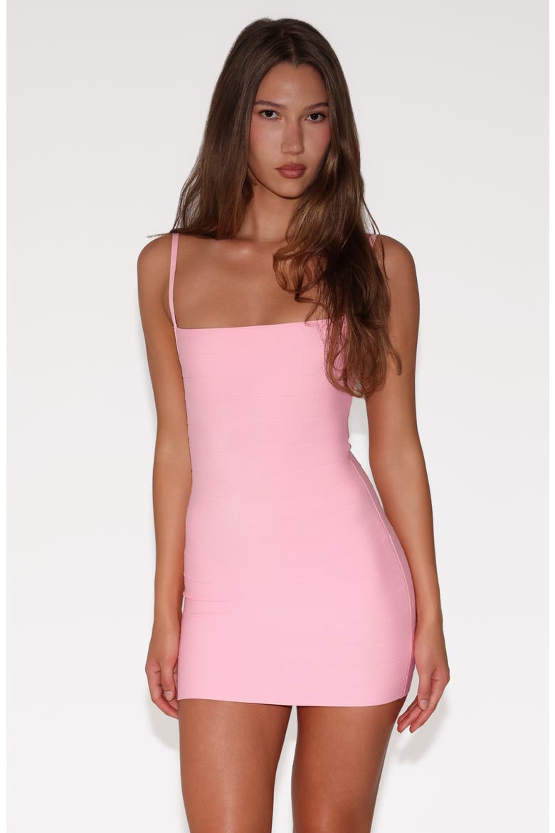 Midori Bandage Body-Con Minidress, Alternate, color, BABY PINK