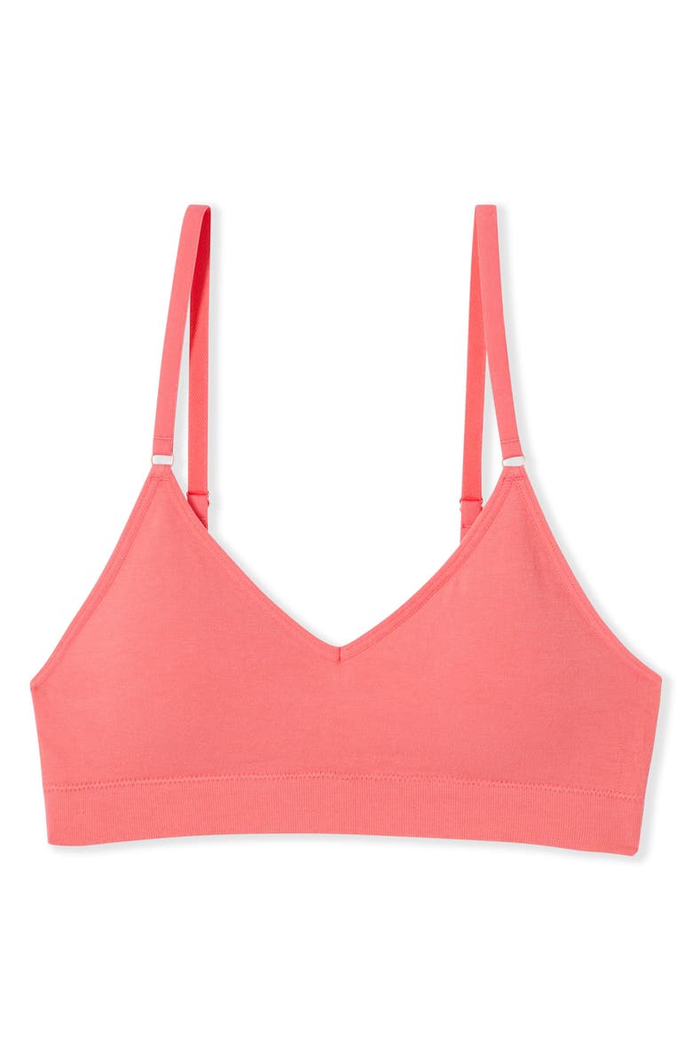 Etam Amande Optimal Comfort Cotton Blend Bralette, Alternate, color, Grenadine