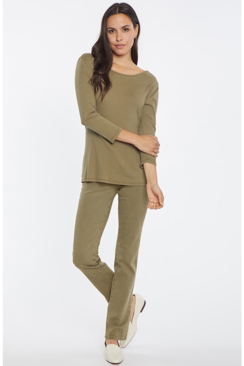 Rib Crewneck Top, Alternate, color, MOSS