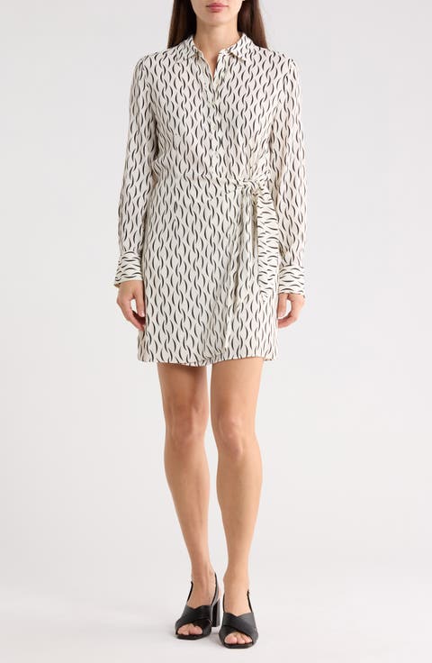 Long Sleeve Wrap Minidress