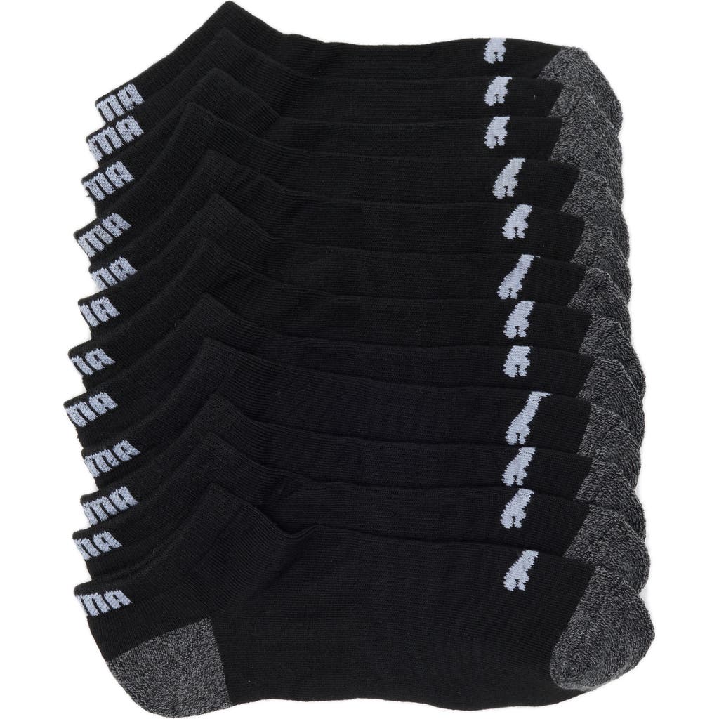 Puma 6-pack Terry Low Cut Length Socks In Black