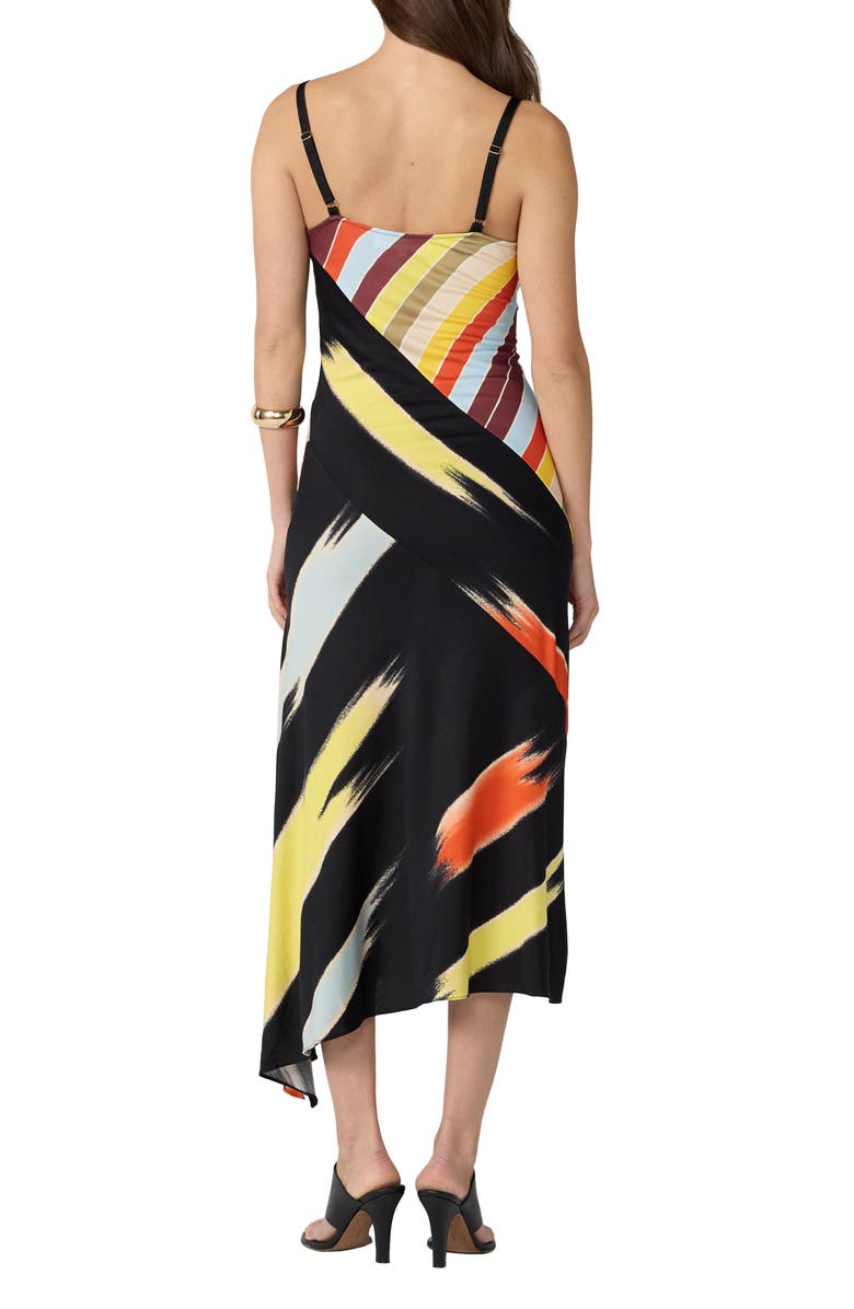 Diane von Furstenberg Skye Stripe Asymmetric Dress, Alternate, color, Dorian Stripe Multi