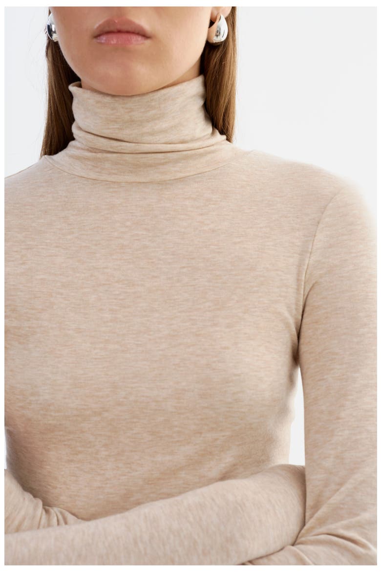 Sadie | Long Sleeve Mockneck Top, Alternate, color, Heather Beige