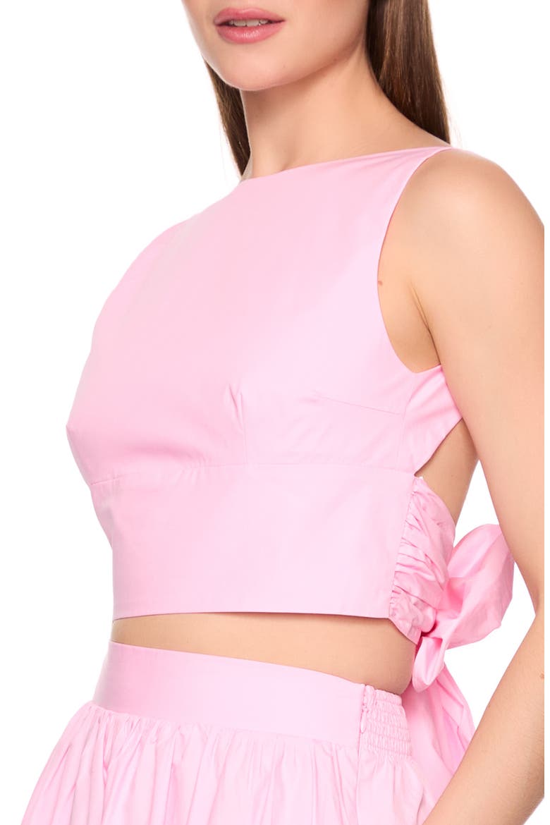 Open Bow Back Cotton Poplin Top, Alternate, color, PASTEL PINK