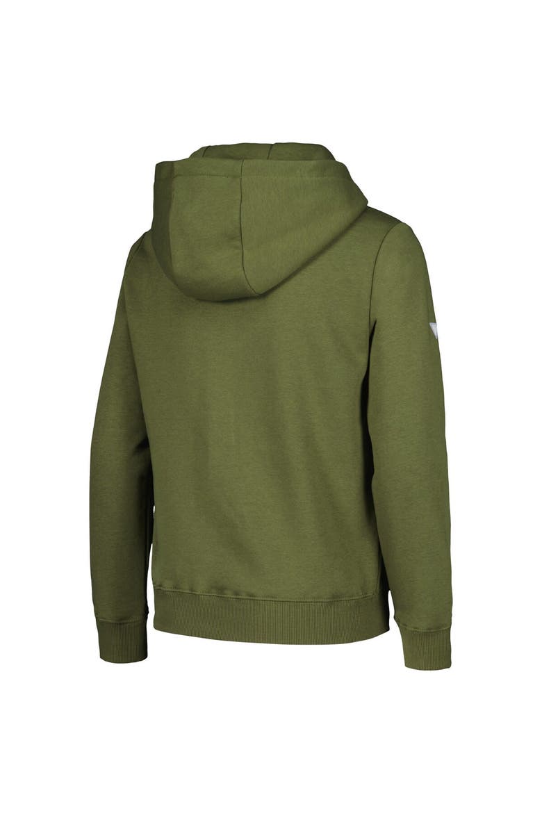 Youth Levelwear Olive Colorado Avalanche Podium Fleece Pullover Hoodie, Alternate, color, Olive