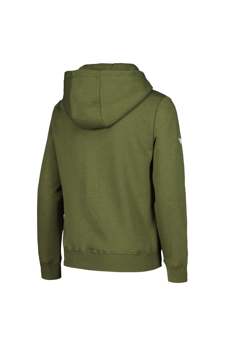 LEVELWEAR Youth Levelwear Olive Colorado Avalanche Podium Fleece Pullover Hoodie, Alternate, color, Olive