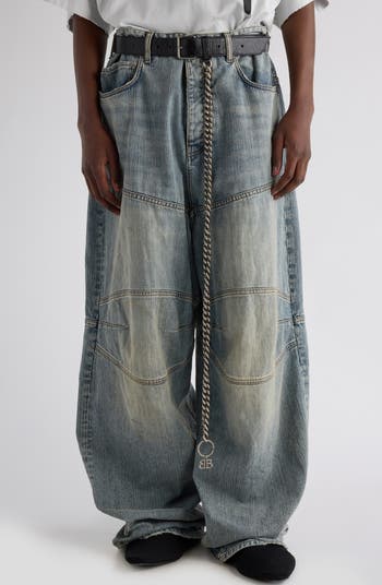 Balenciaga Monaco Chain Detailed Leather Belt | Nordstrom