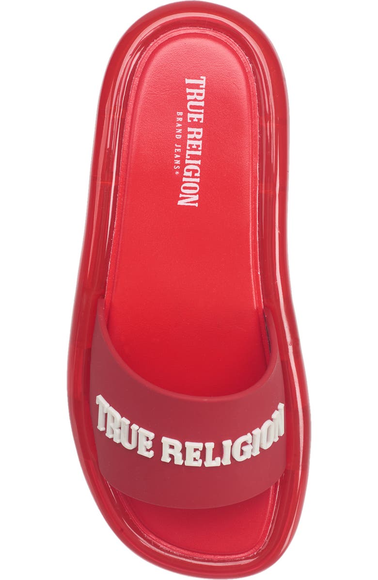 True Religion Logo Strap Jelly Slide, Alternate, color,