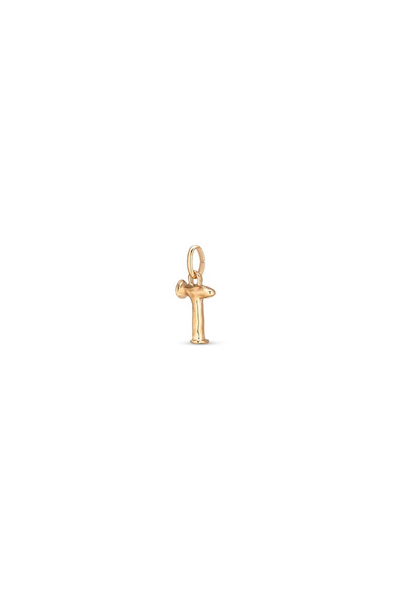 18K Gold-Plated Letter T Charm, Alternate, color, Gold