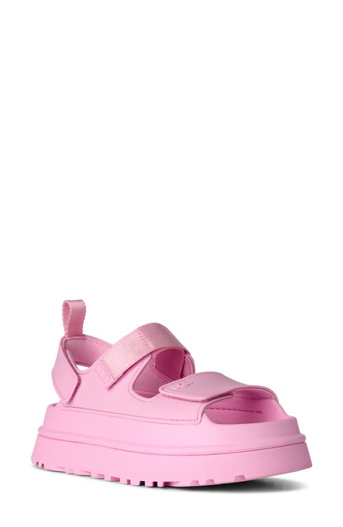 Ugg Sandals Open Toe Platform Sole Pull Tab In Pink