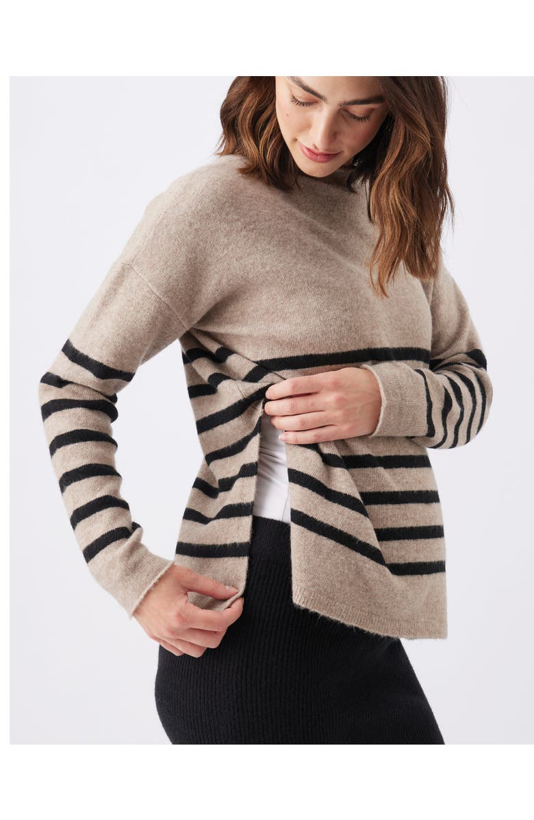 Ripe Maternity Gerrie Nursing Knit, Alternate, color, Mocha / Black