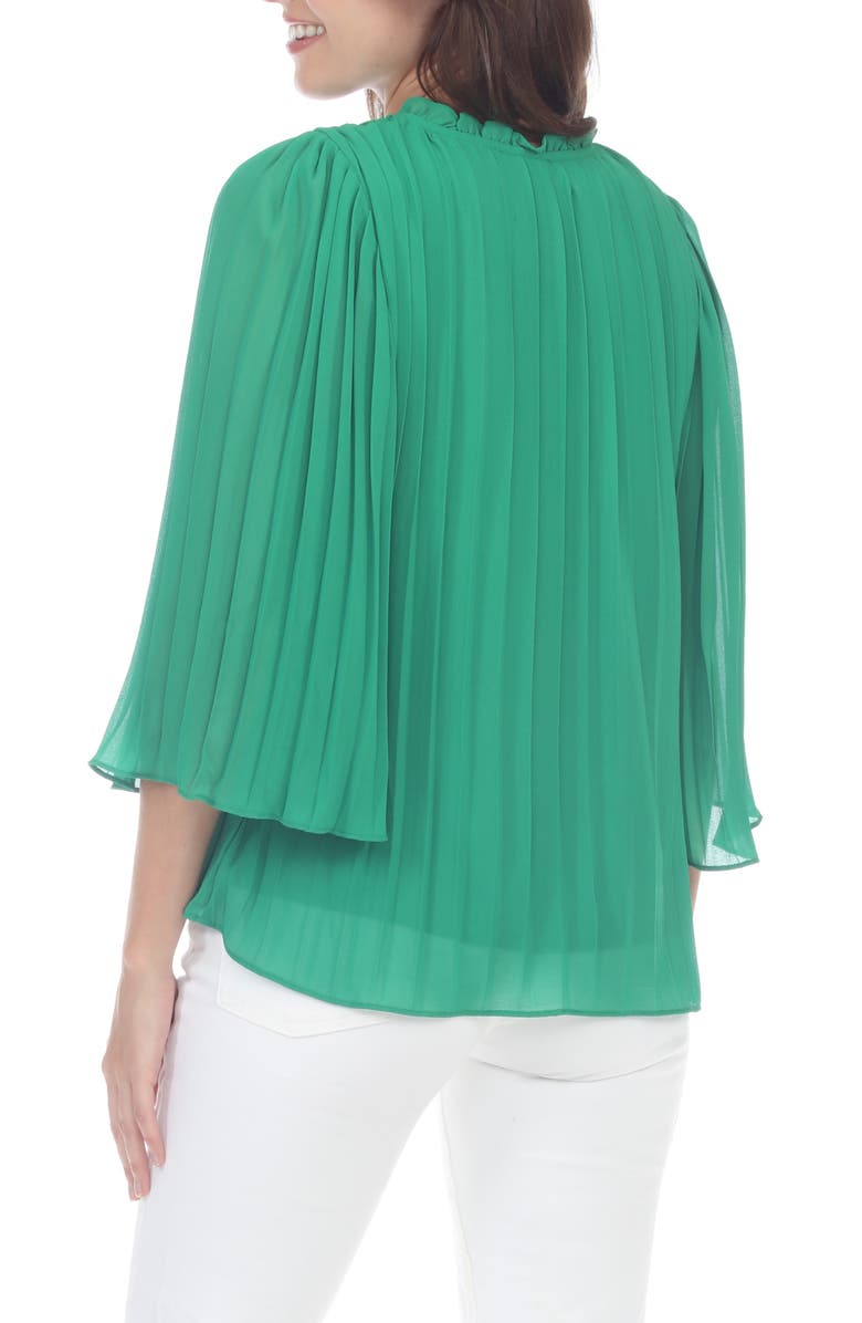 RAIN AND ROSE Pleated Top, Alternate, color, Green