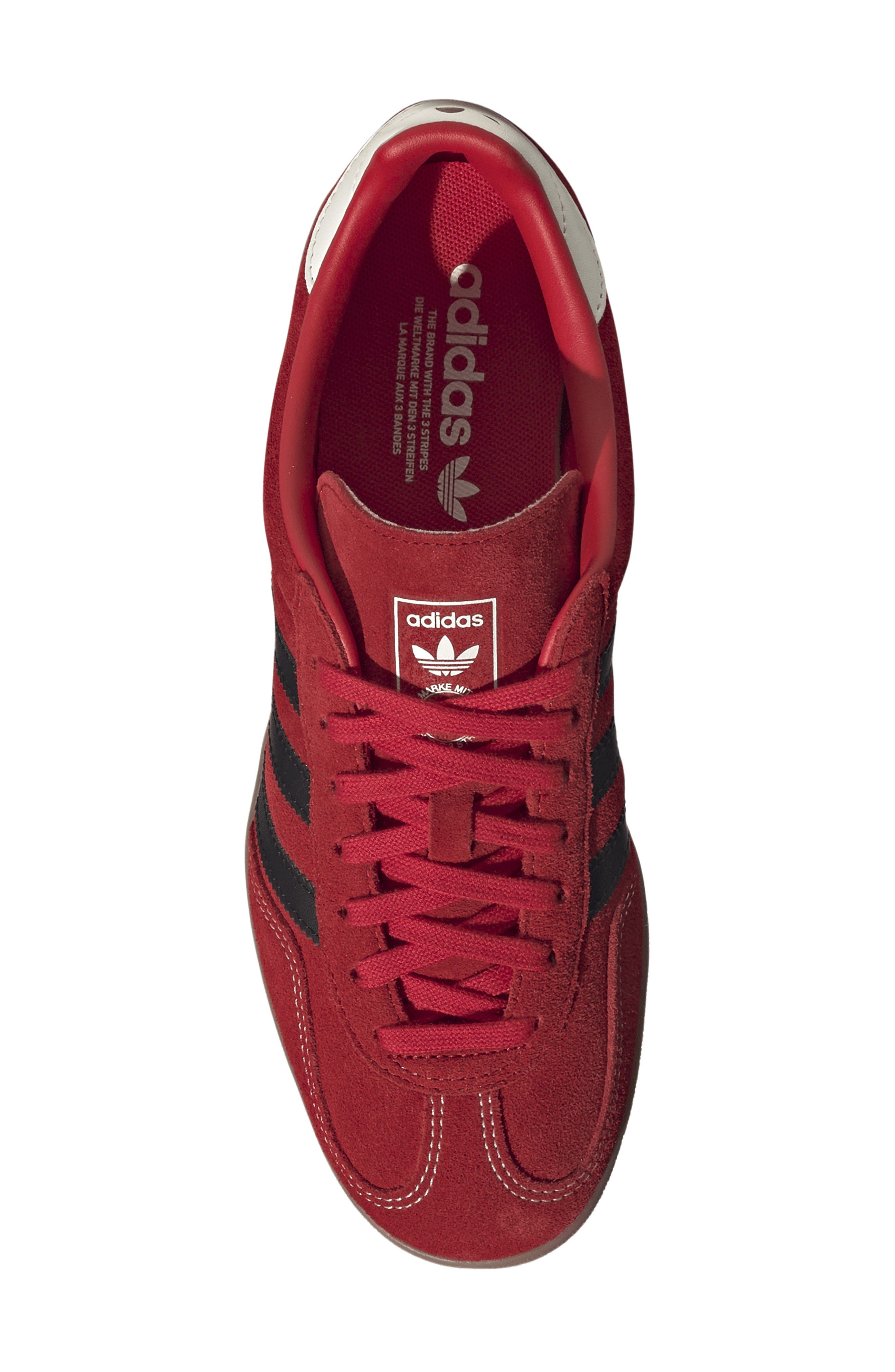 Gazelle Indoor Sneaker, Alternate, color, BETTER SCARLET/ BLACK/ GUM
