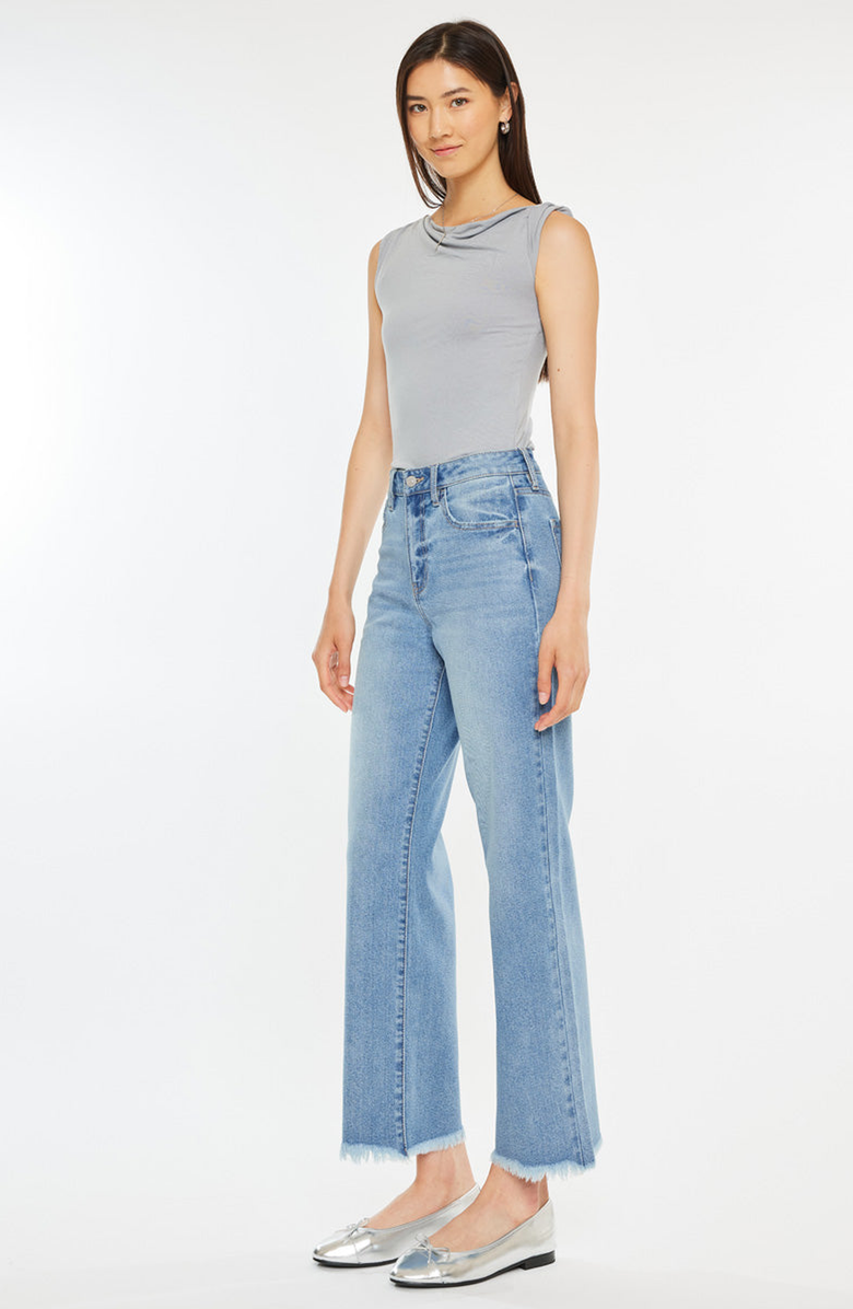 KanCan Bri Essentials High Rise Slim Wide Leg Jeans, Alternate, color, Medium Wash