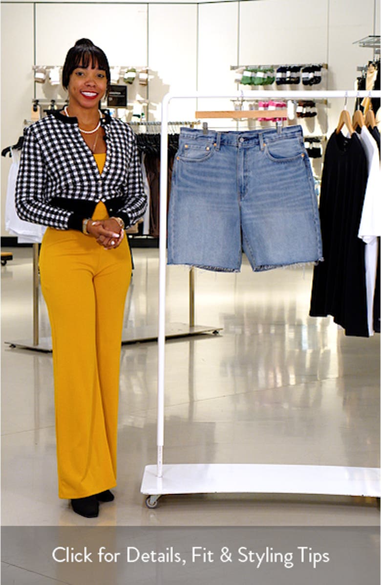 468 Loose Raw Hem Denim Shorts, sales video thumbnail