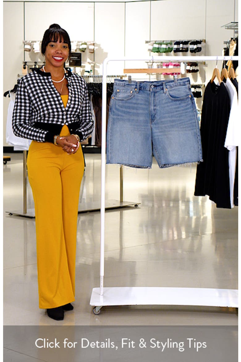 468 Loose Raw Hem Denim Shorts video