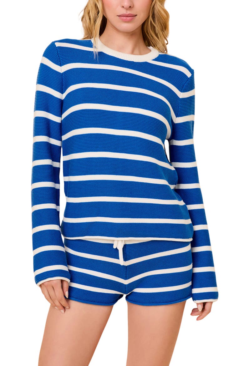 The Hudson Sweater, Main, color, OLYMPIAN BLUE BRETON STRIPE