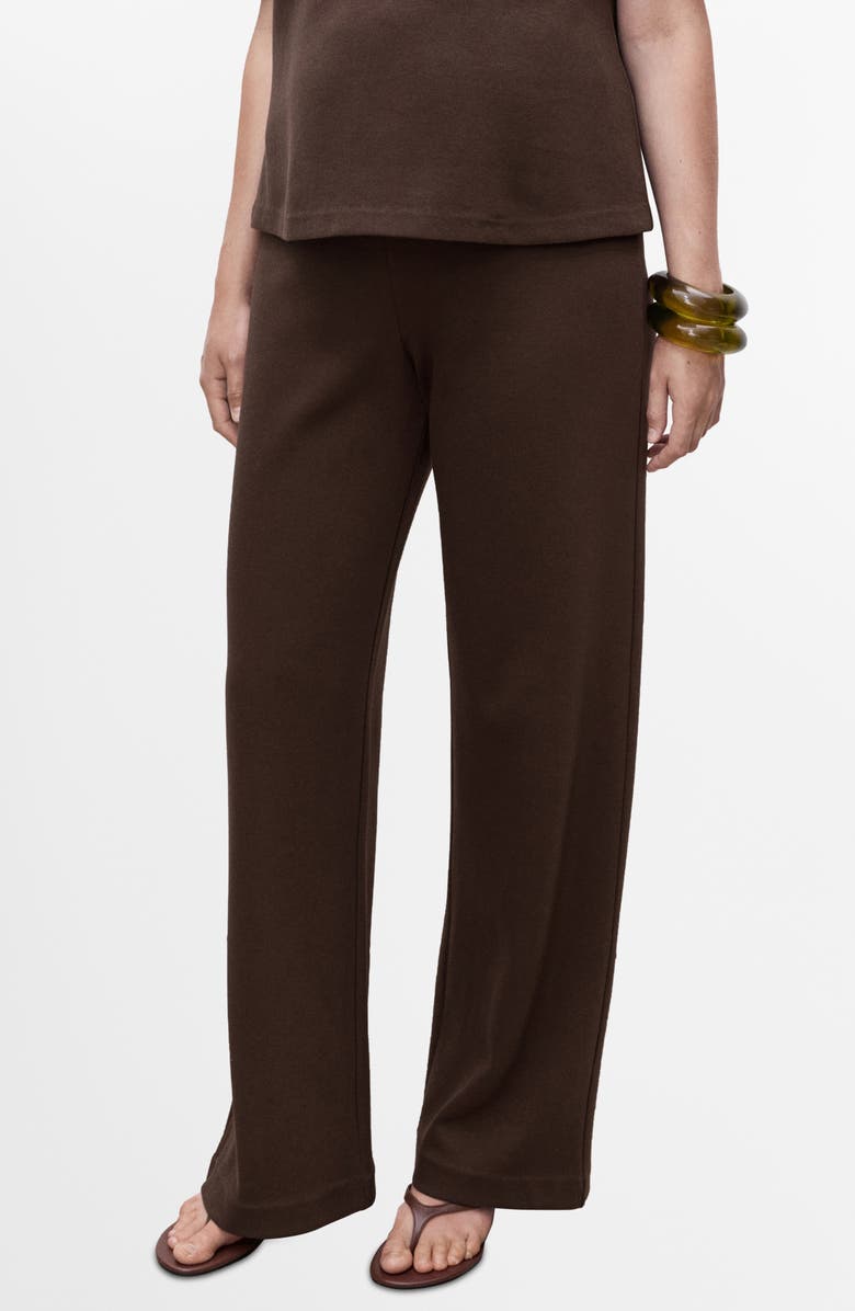 MANGO Cotton Blend Wide Leg Maternity Pants, Main, color, 