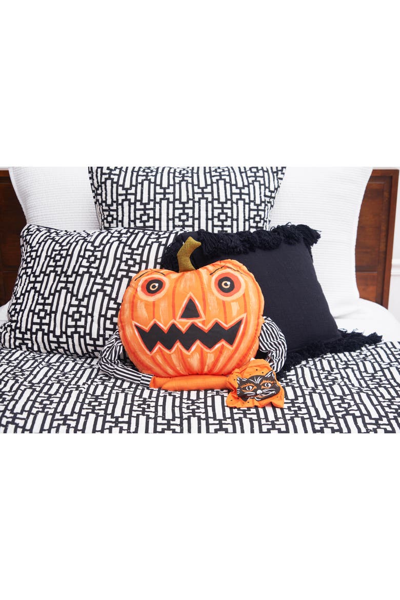 Retro Jack Zombinaland Halloween Decorative Figurine Pillow, Alternate, color, Orange