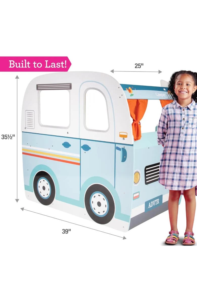 SVAN Wooden Play Camper Van Toy Playset, Main, color, Blue