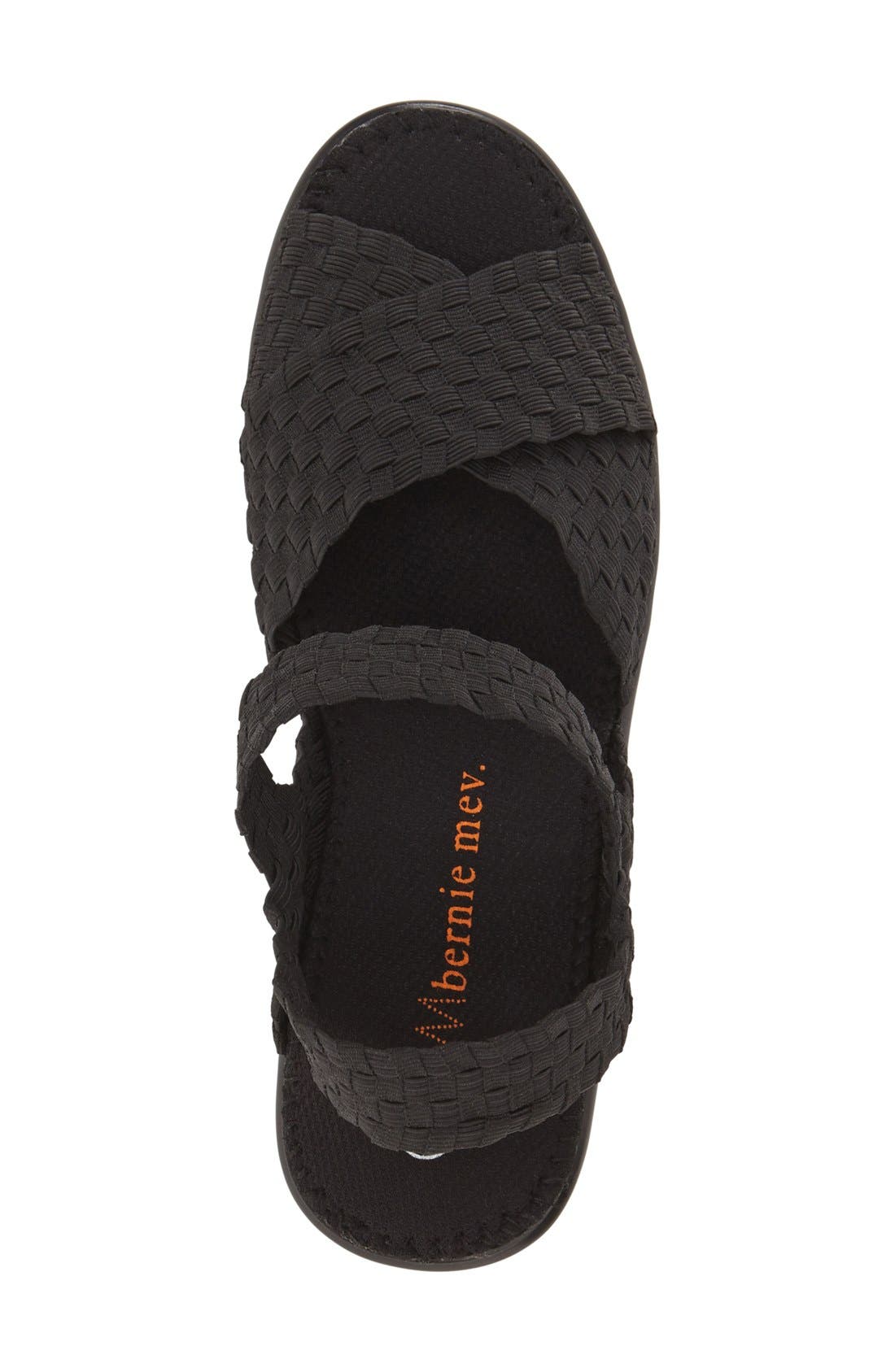 'Buttercup' Woven Platform Wedge Sandal, Alternate, color, BLACK FABRIC