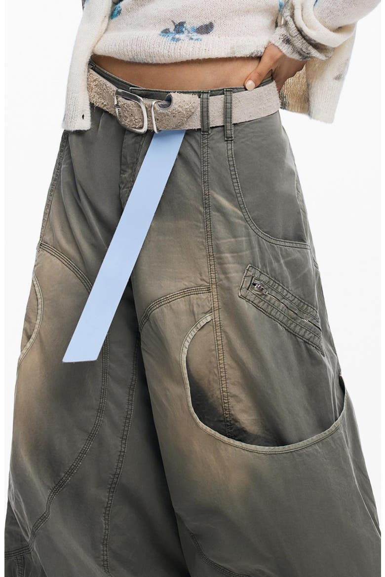 Barrel Leg Pants, Alternate, color, LIGHT GREEN