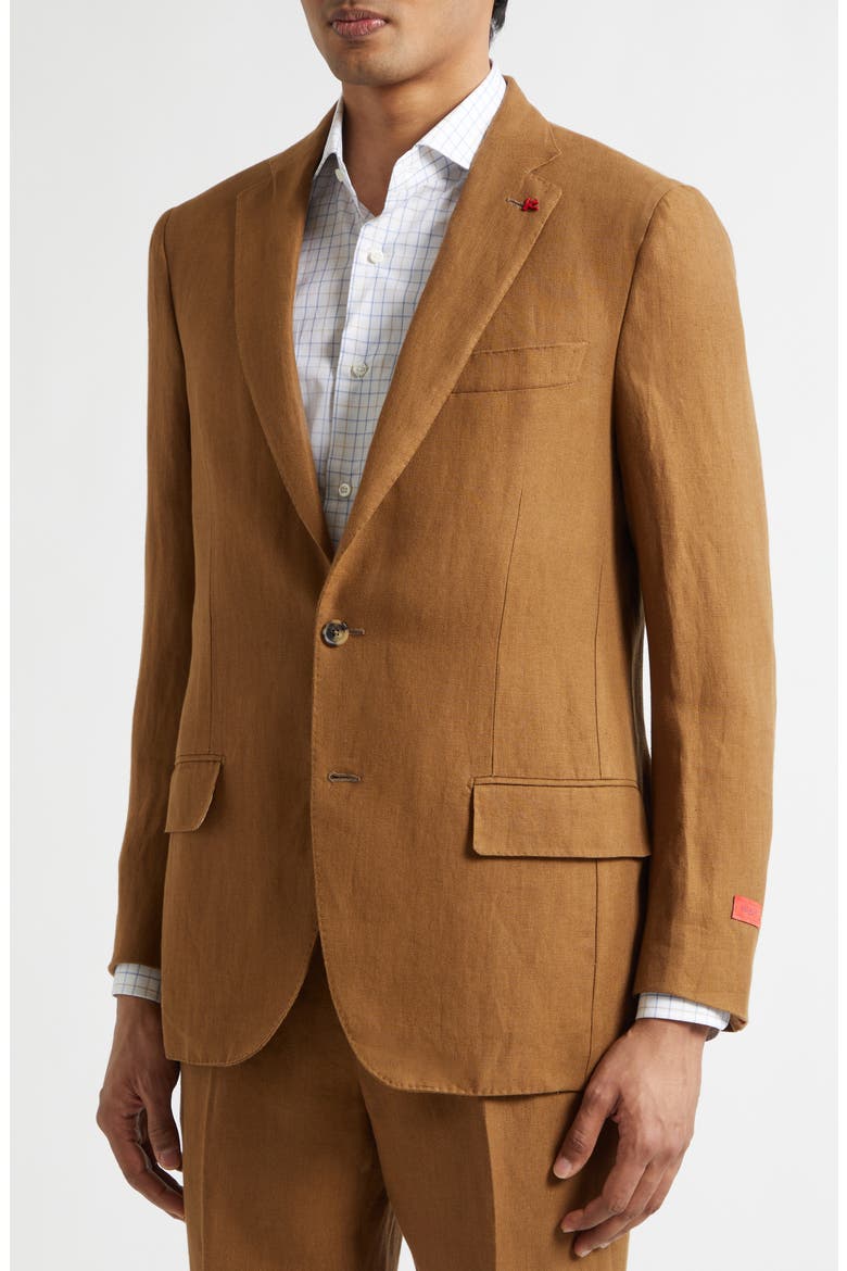 Unito Linen Twill Suit, Alternate, color, MEDIUM BROWN