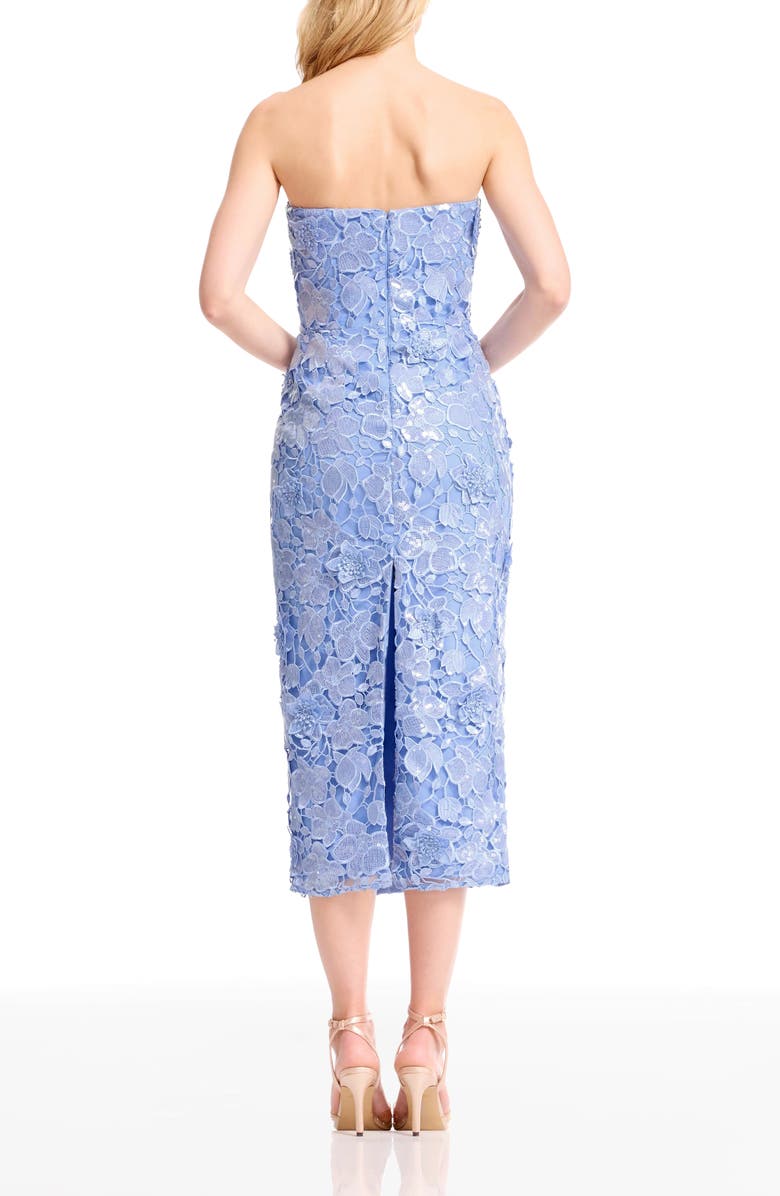 Dress the Population Shailene Lace Strapless Dress, Alternate, color, Sky