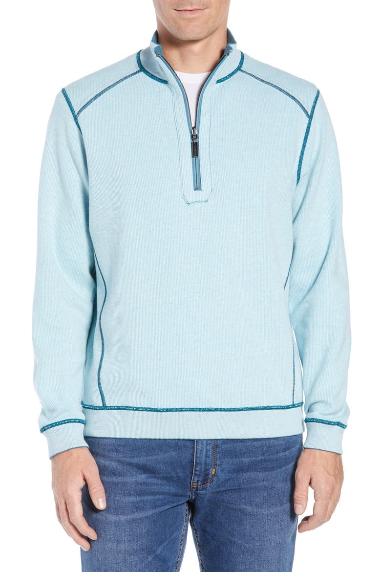 Flipsider Reversible Quarter-Zip Pullover, Alternate, color, SEAGROVE HEATHER
