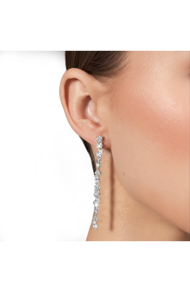 NICKHO REY Julie L Earrings, Alternate, color, White/White Rhodium