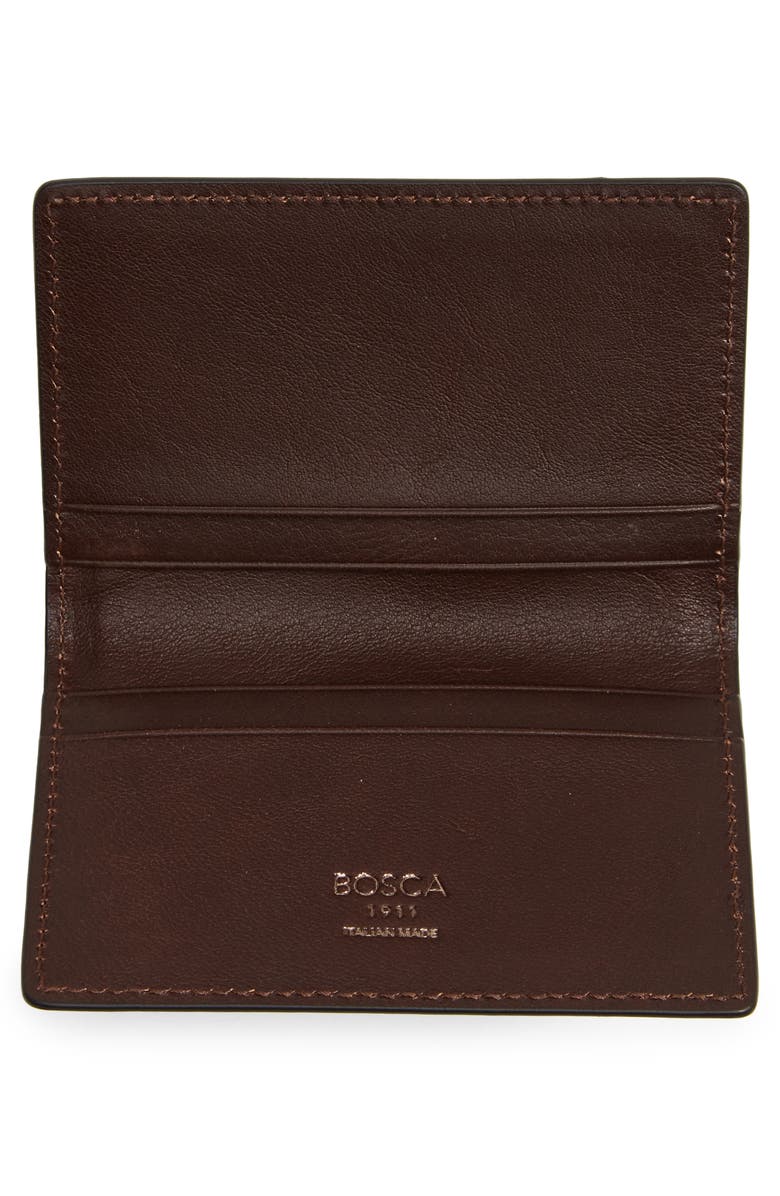 Bosca Leather Folding Card Case, Alternate, color, 