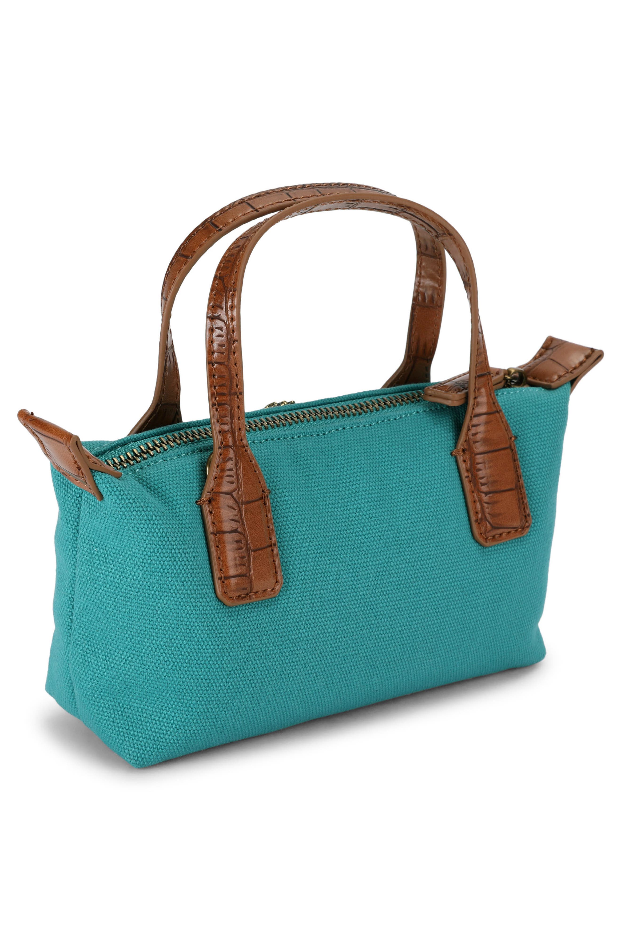 Tiny Sloane Canvas Handbag, Alternate, color, TURQUOISE