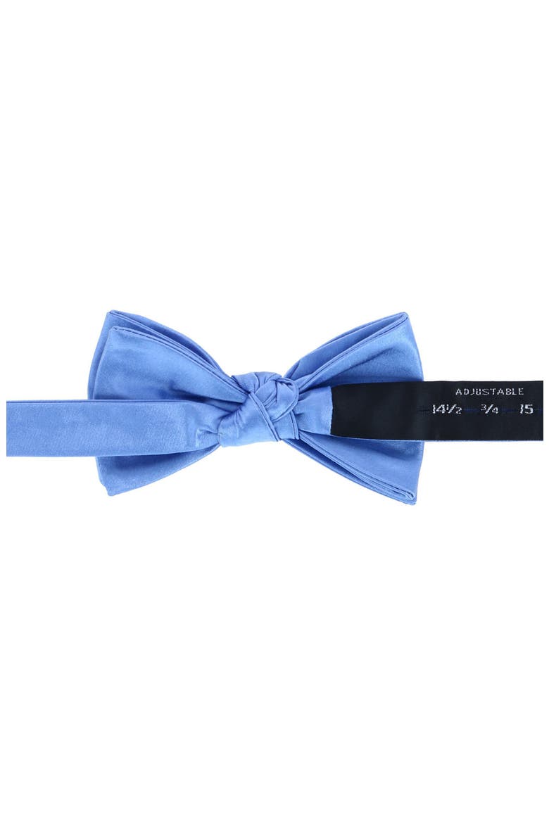 Sutton Solid Silk Bow Tie, Alternate, color, LIGHT BLUE