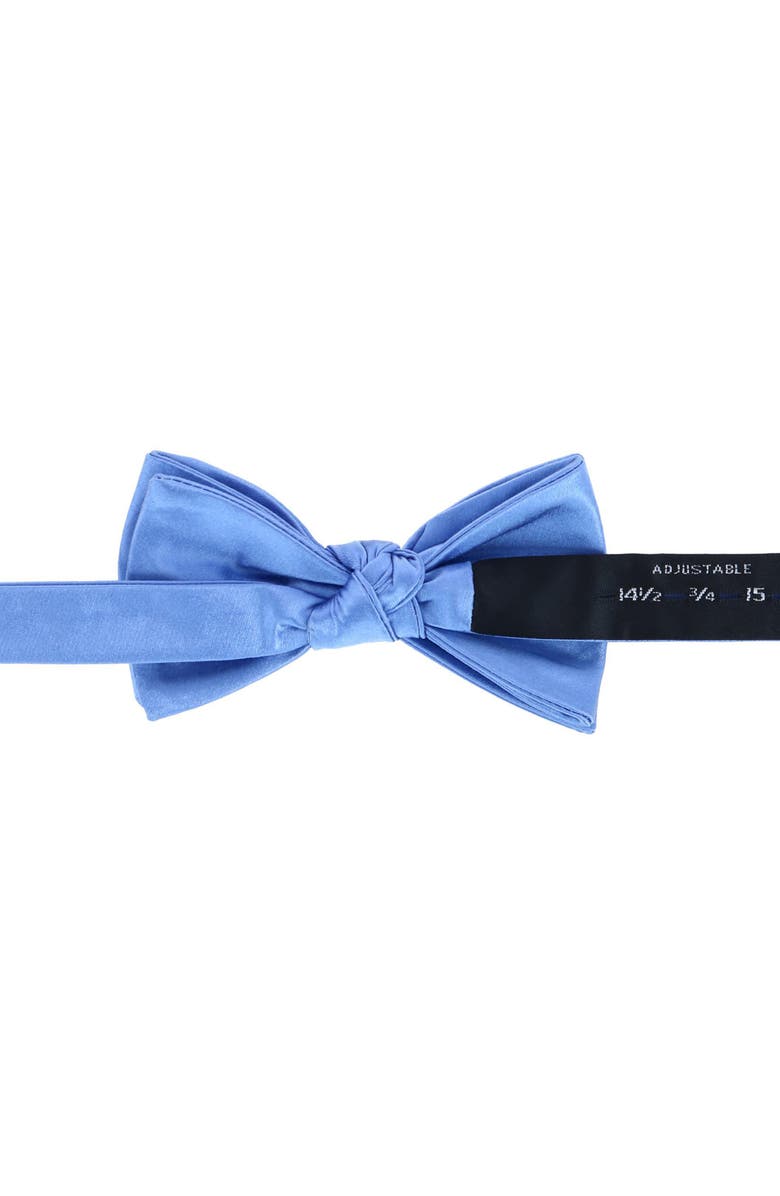 Trafalgar Sutton Solid Silk Bow Tie, Alternate, color, Light Blue