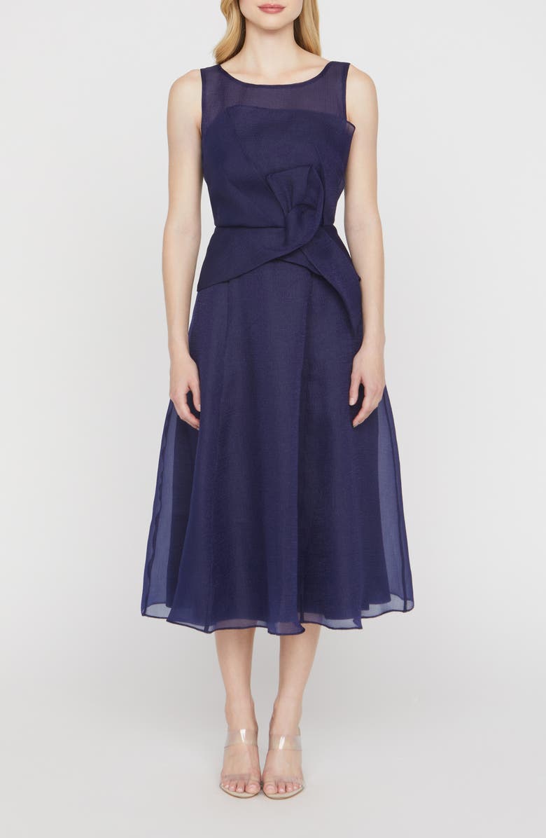 JS Collections Hedi Organza A-Line Cocktail Dress, Main, color, Twilight