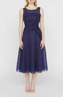JS Collections Hedi Organza A-Line Cocktail Dress
