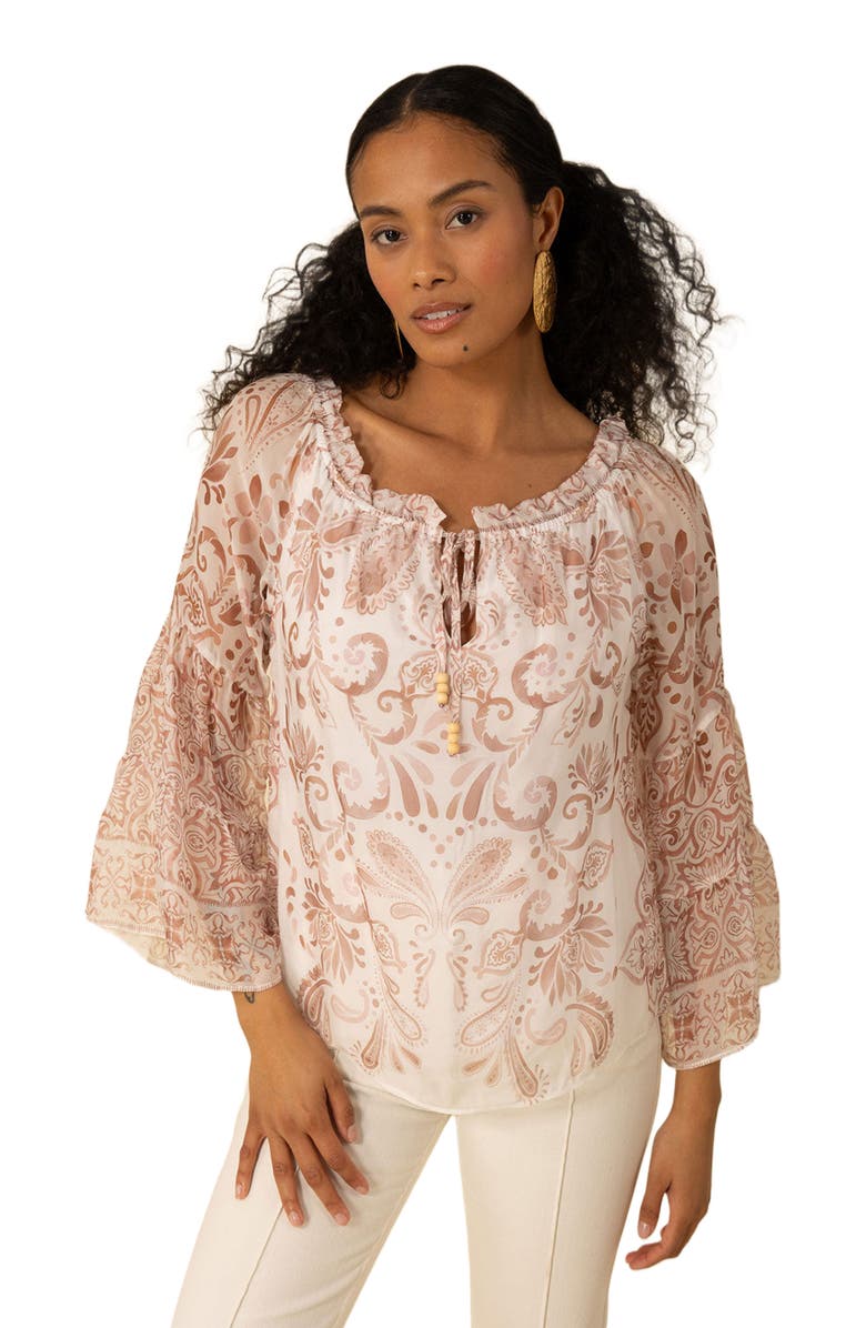 Hale Bob Myra Chiffon Top, Alternate, color, 