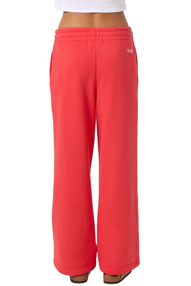 Straight Leg Fleece Sweatpants, Alternate, color, LAVA RED