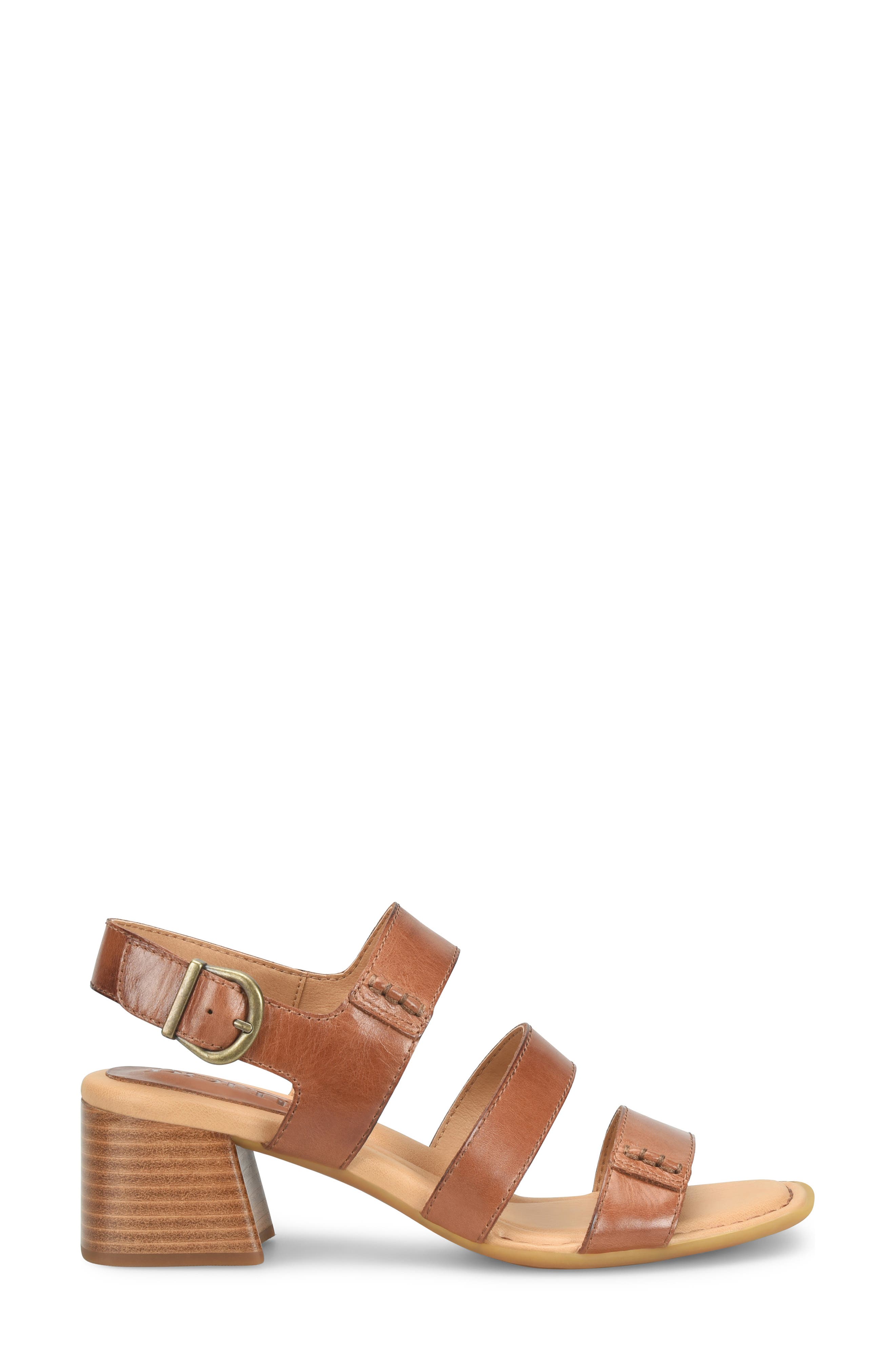 Secan Block Heel Sandal, Alternate, color, DARK TAN LEATHER