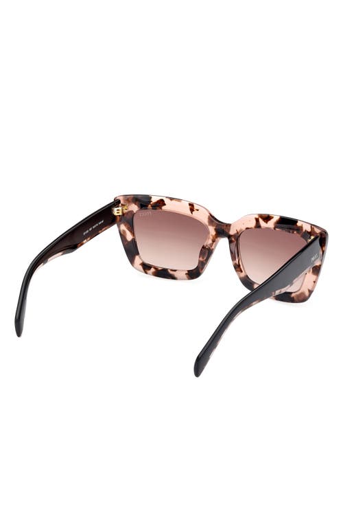 Pucci Women's Pink Havana & Brown Gradient Squared Cat-eye Sunglasses In Brown