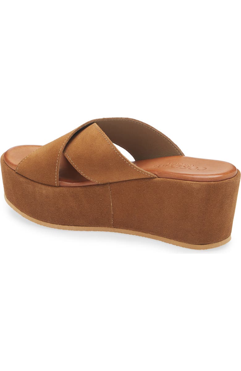Cordani Bella Platform Wedge Slide Sandal, Alternate, color, Cuero