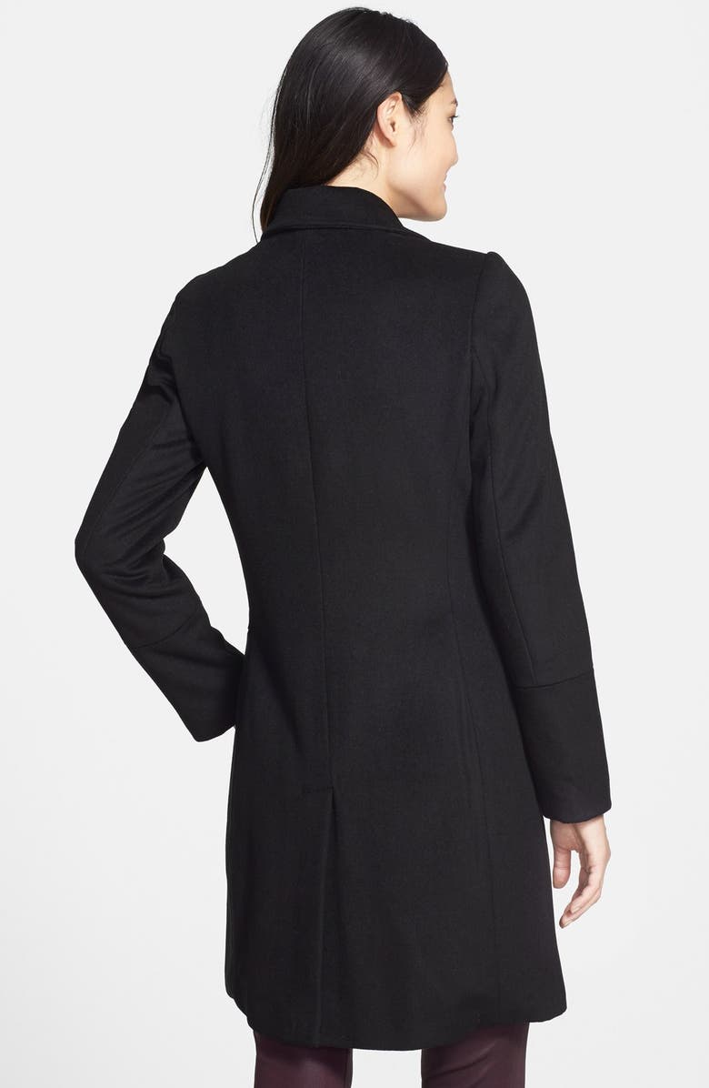 Calvin Klein Notch Collar Wool Blend Coat, Alternate, color,