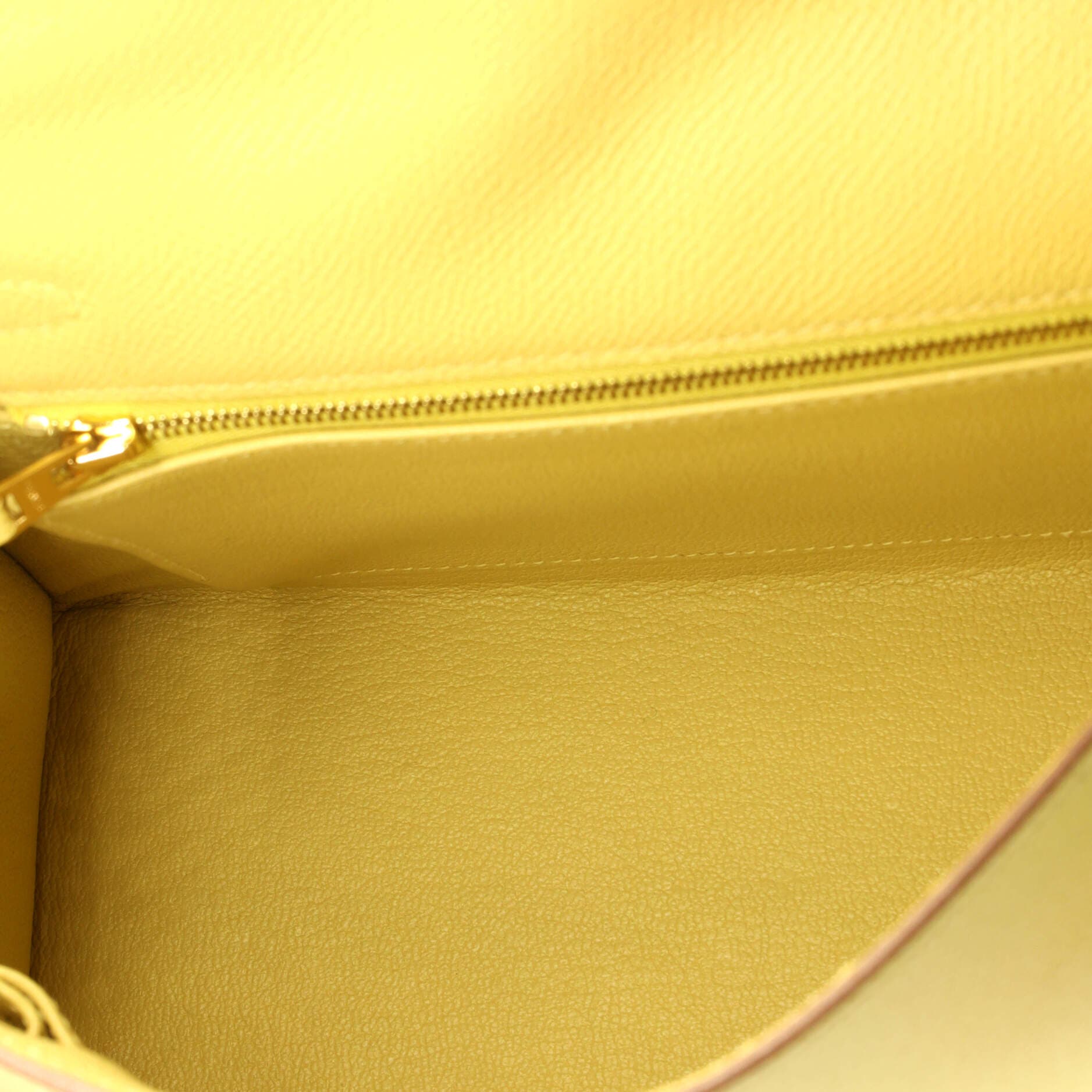Pre-Owned Hermes Kelly Handbag Yellow Epsom with Gold Hardware 25, Alternate, color, Jaune Poussin