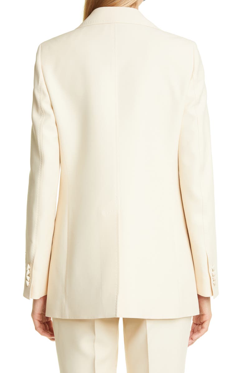 Gucci Original Label Silk & Wool Cady Crepe Blazer, Alternate, color, 