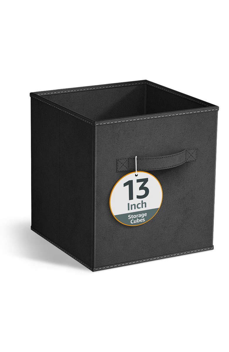 SORBUS Large Collapsible Storage Cube, Main, color, Black