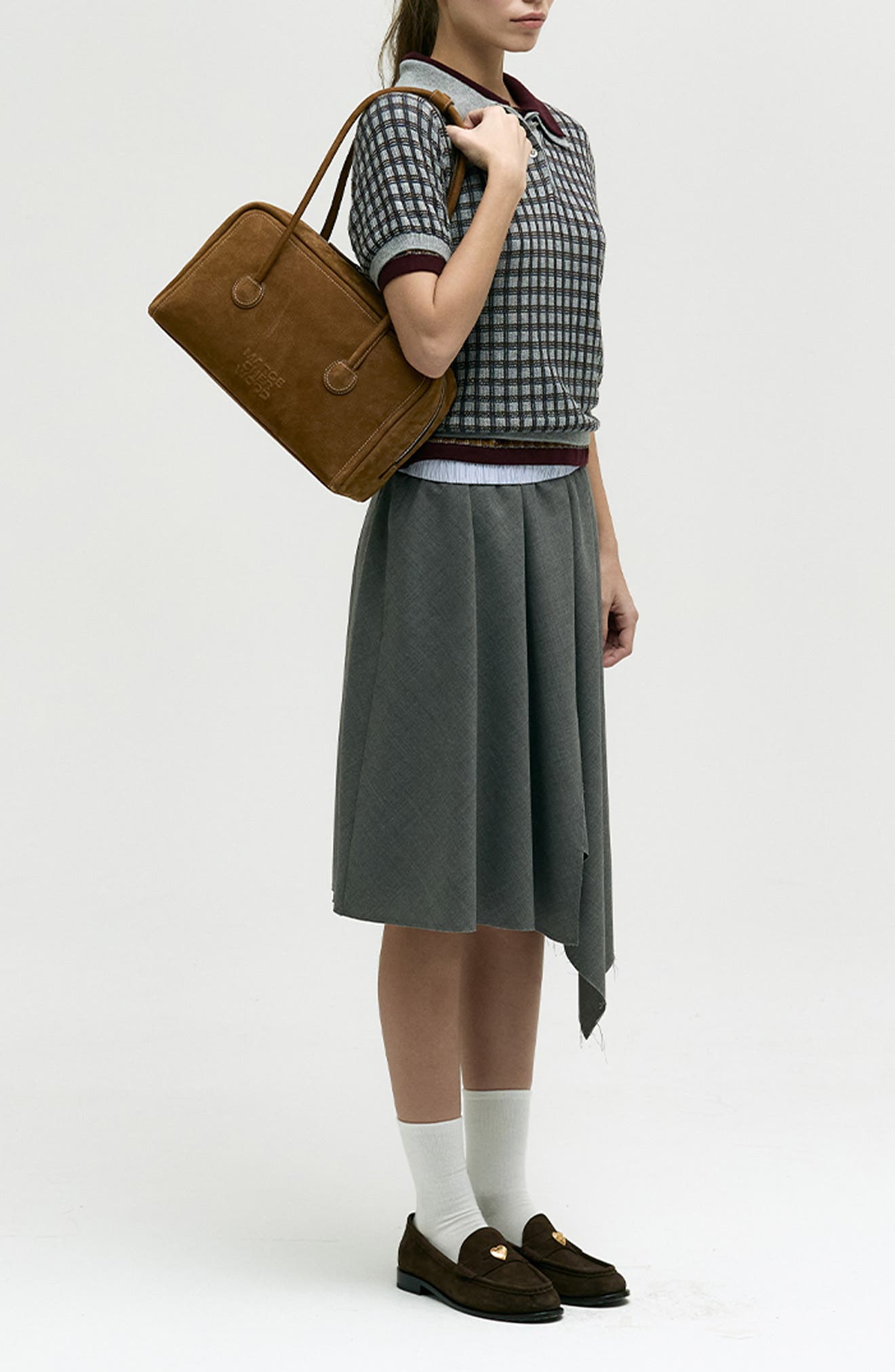Boston Leather Shoulder Bag, Alternate, color, CHESTNUT NUBUCK