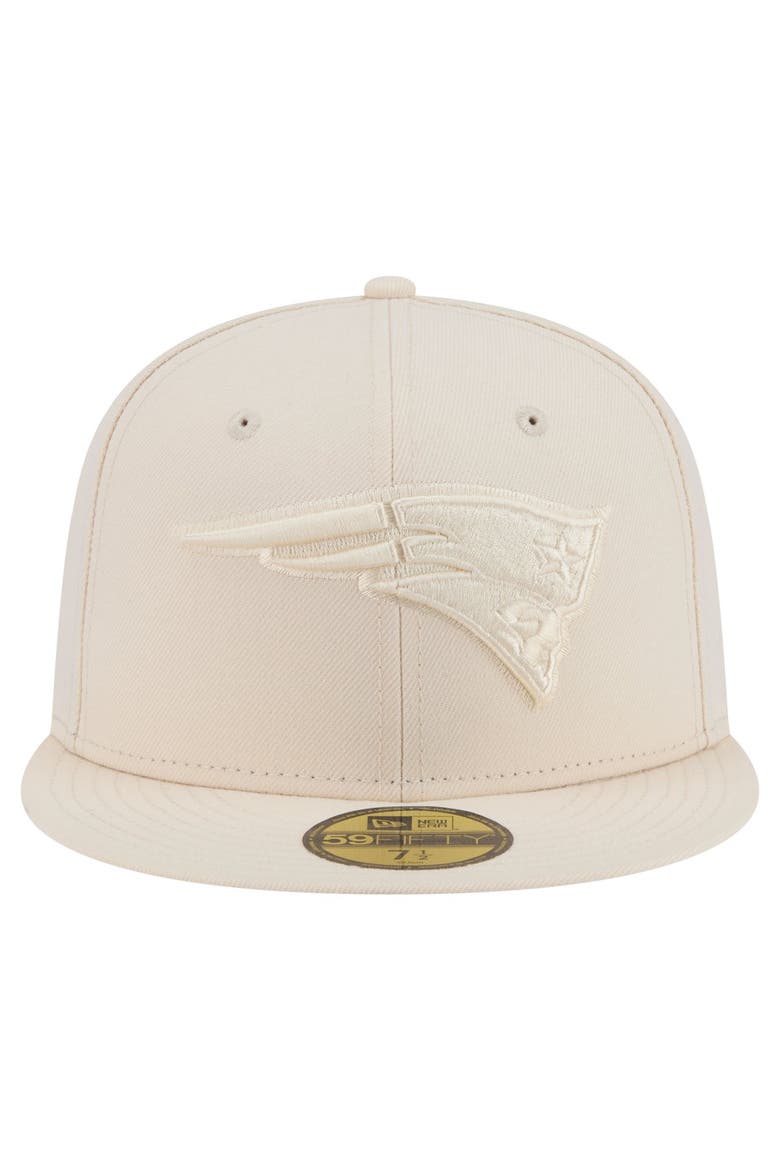 Men's New Era Cream New England Patriots Color Pack 59FIFTY Fitted Hat, Alternate, color, Cream